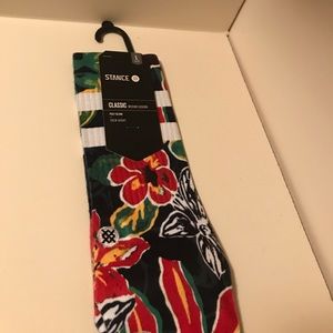 USED Stance Hawaiian Flower Socks Large